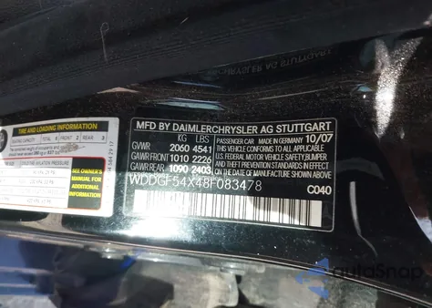 2008 Mercedes-Benz C 300 Luxury/Sport z USA, uszkodzony, nr VIN WDDGF54X48F083478